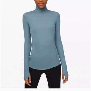 “Full day ahead” light blue lululemon turtleneck